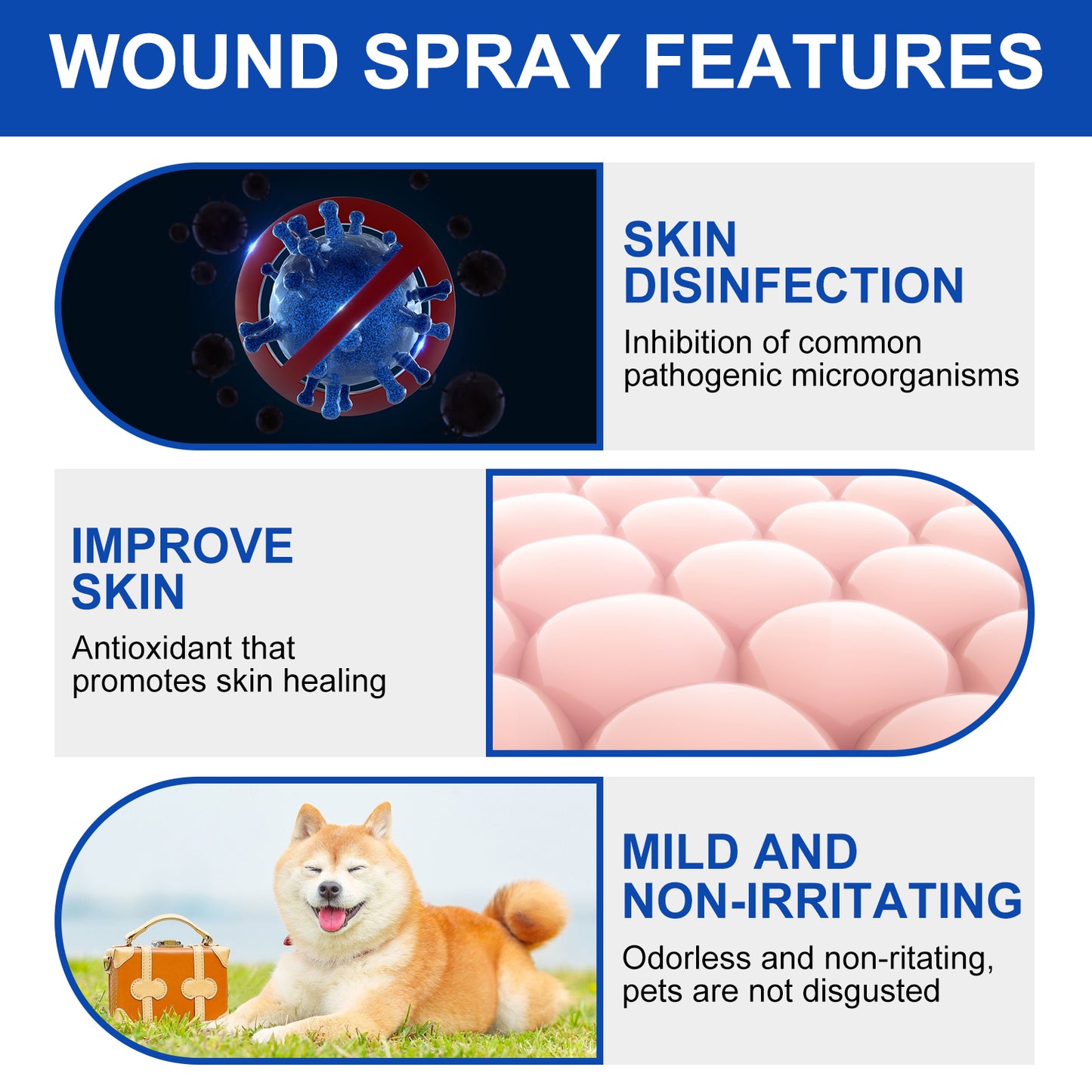 Elaimei Pet Wound Spray – Fast Healing & Pain Relief for Dogs and Cats (30ml)