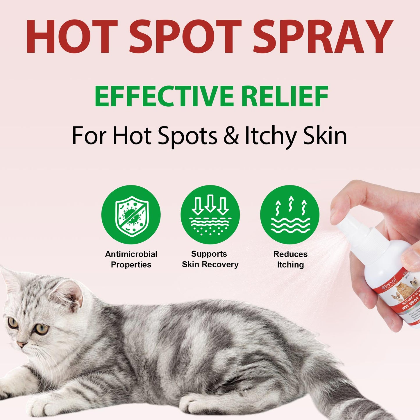 Cat Hot Spot Spray – Itch Relief, Skin Healing & Antimicrobial Care
