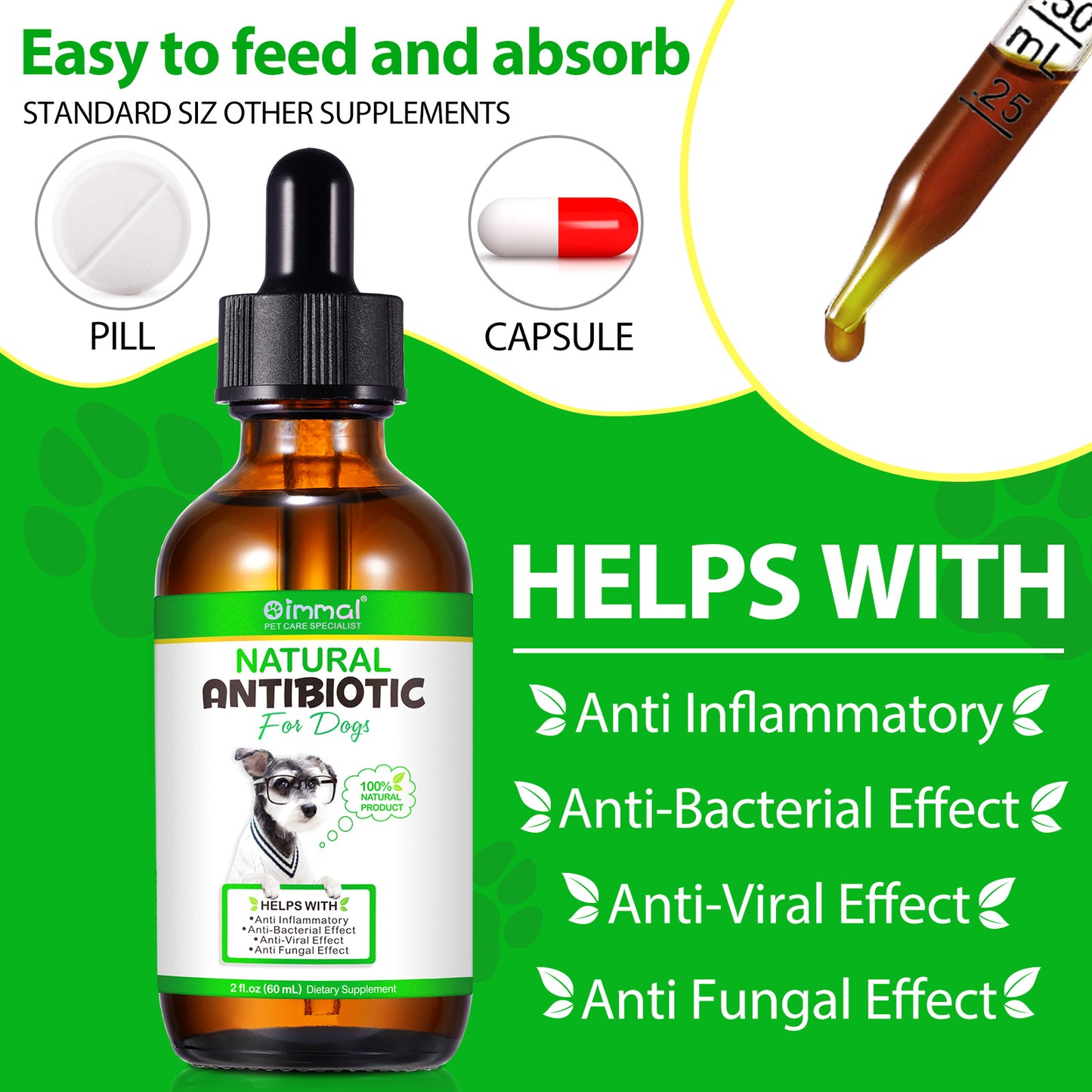 Natural Antibiotic Drops for Dogs – Gentle Daily Immune & Infection Support