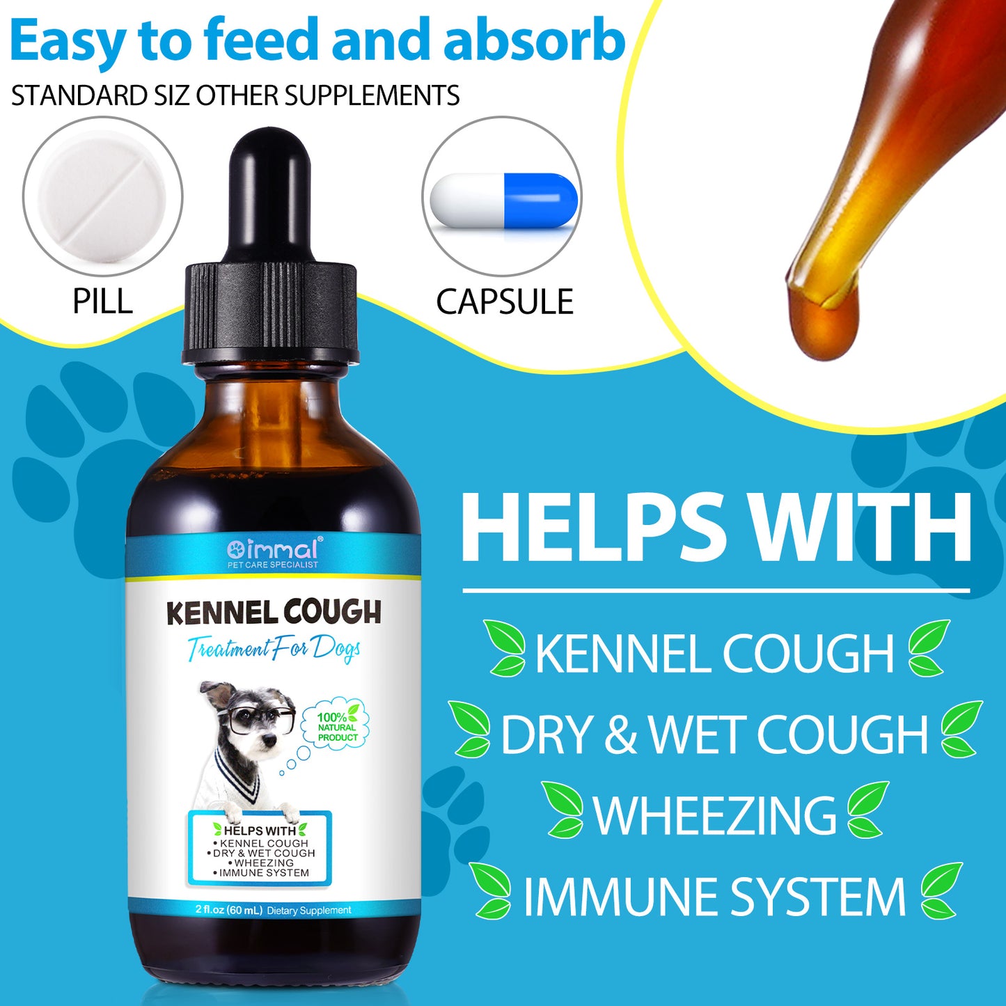 Kennel Cough Relief Drops for Dogs – Soothe Cough & Support Immunity