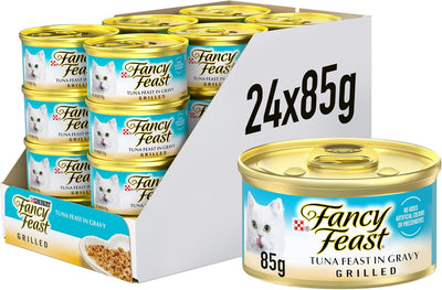 Fancy Feast Grilled Adult Wet Cat Food Grilled Tuna Feast in Gravy 24x85g