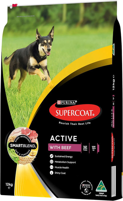 Adult Active Beef Dry Dog Food 12kg
