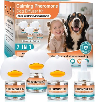 Dog Calming Pheromones Diffuser to Calm Pet 7 In 1 Advanced Kit (Tasteless)