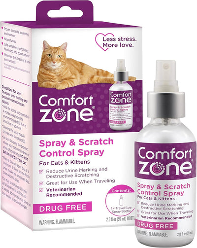 Comfort Zone Cat Calming Pheromone Spray: Travel Size (2 oz)