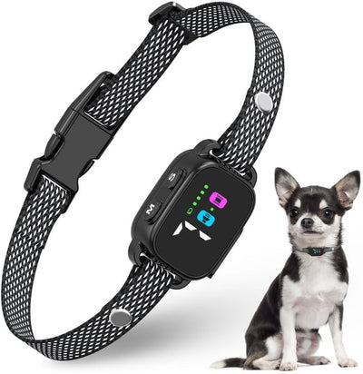 RICIVI Anti-Bark Collar for Small Dogs, No Shock Anti Barking Collars with 7 Sensitivities, 3 Adjustable Modes Beep & Vibration