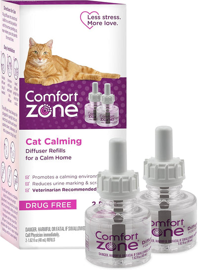 Comfort Zone 2 Pack Cat Calming Diffuser Refills; 30-day Refills