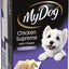 Adult Wet Dog Food Chicken Supreme With Cheese Select Toppings 6 x 100g, 6 Pack (36 Trays)