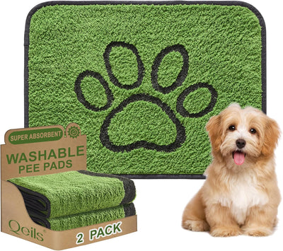 Qeils Washable Pee Pads for Dogs, 2 Pack Super 18"x 24"