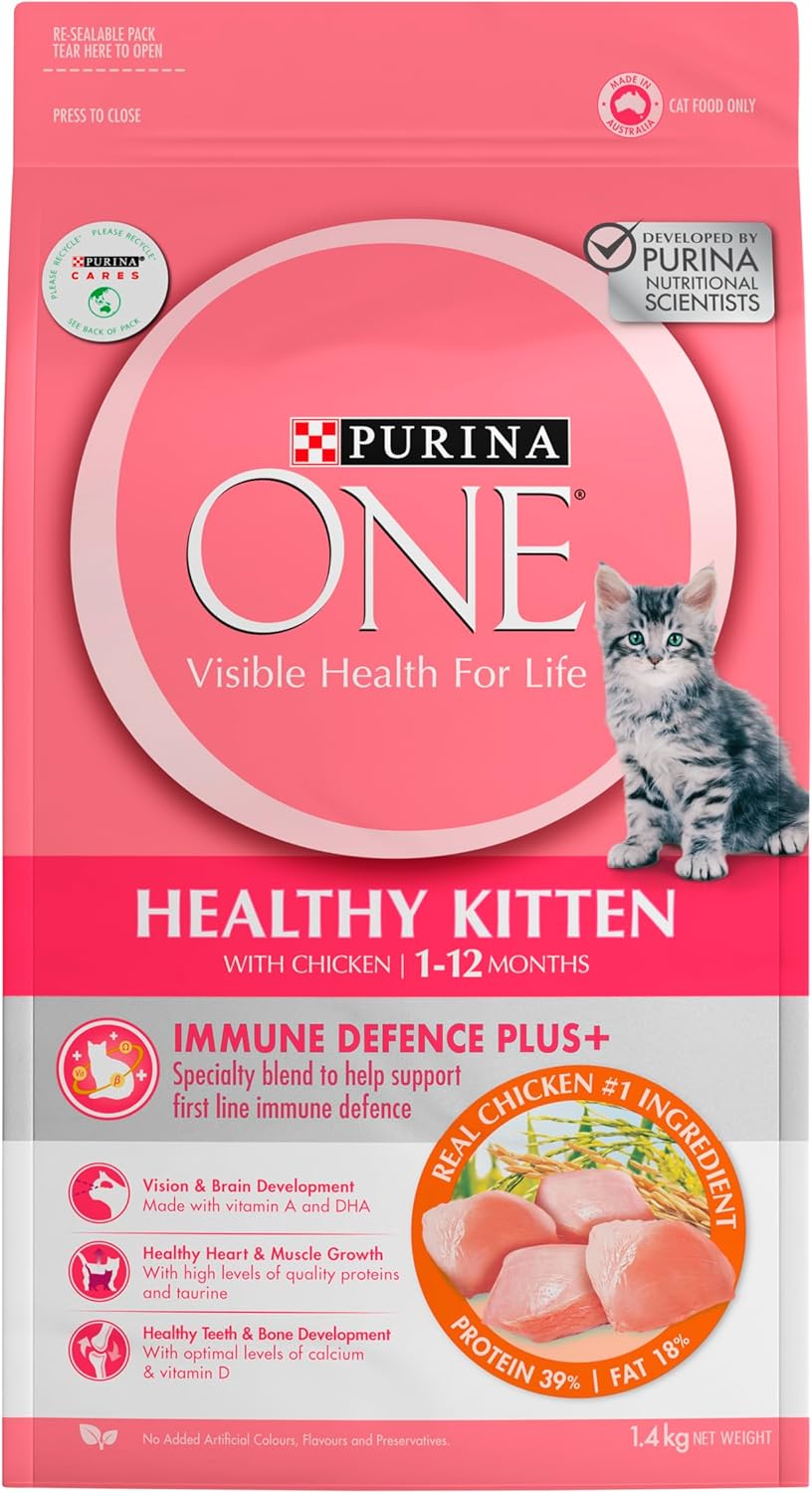 PURINA ONE Kitten Dry Cat Food Immune Defence Plus+ Chicken 1.4kg