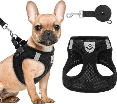 PAWCHIE Puppy Harness and Leash Set - Soft Mesh Dog Vest Harness, Reflective & Adjustable Harness