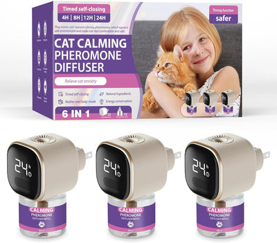 Multi Cat Calming Diffuser Relieve Stress Anxiety Cat Pheromones Calming Diffuser with Timing Function
