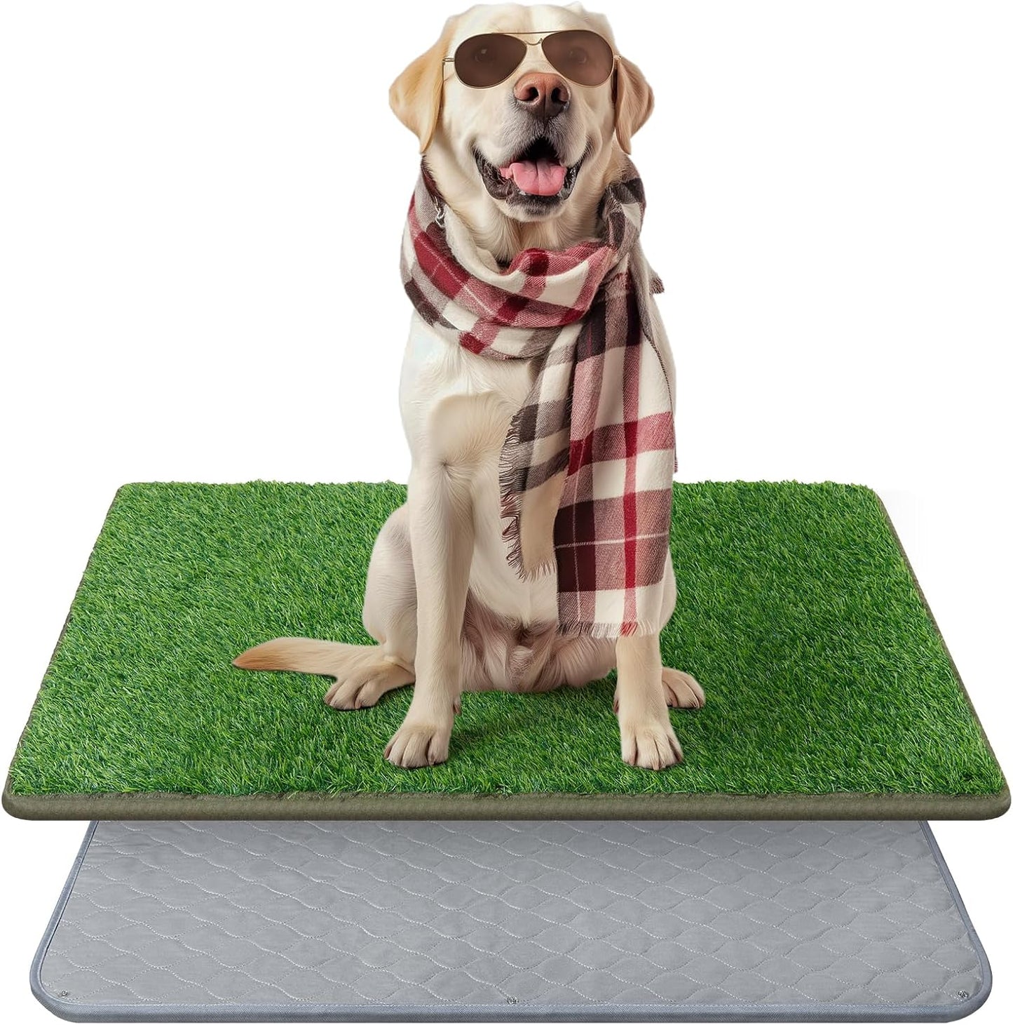 Reusable Dog Toilet, High Permeability Artificial Grass Dog Toilet with Washable Puppy Mat, Puppy Toilet for Home or Apartment