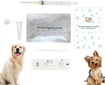 Fast and Accurate Dog Pregnancy Test Kit at Home - One-time Use Pregnancy Test for Dogs - Quick and Reliable Detection (1 Set)