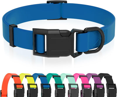 Waterproof Dog Collar, Easy Clean Rubber Quick Release Collar, Fits Small, Medium or Large Dogs