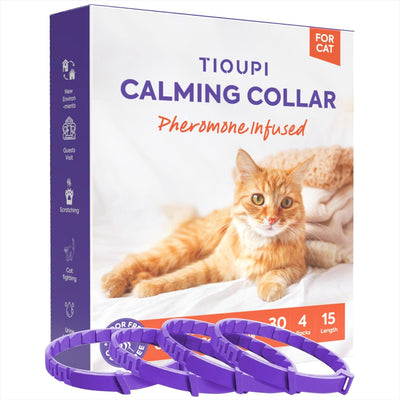 4 Pack Calming Collar for Cats: Anti Anxiety - cat Stress and Anxiety Relief