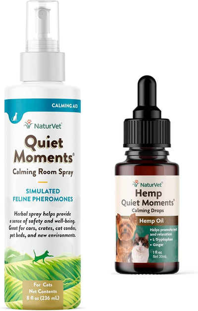 NaturVet Hemp Quiet Moments Calming Drops for Cat, 1oz