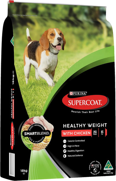 Purina Supercoat Adult Healthy Weight Chicken Dry Dog Food 18 Kg