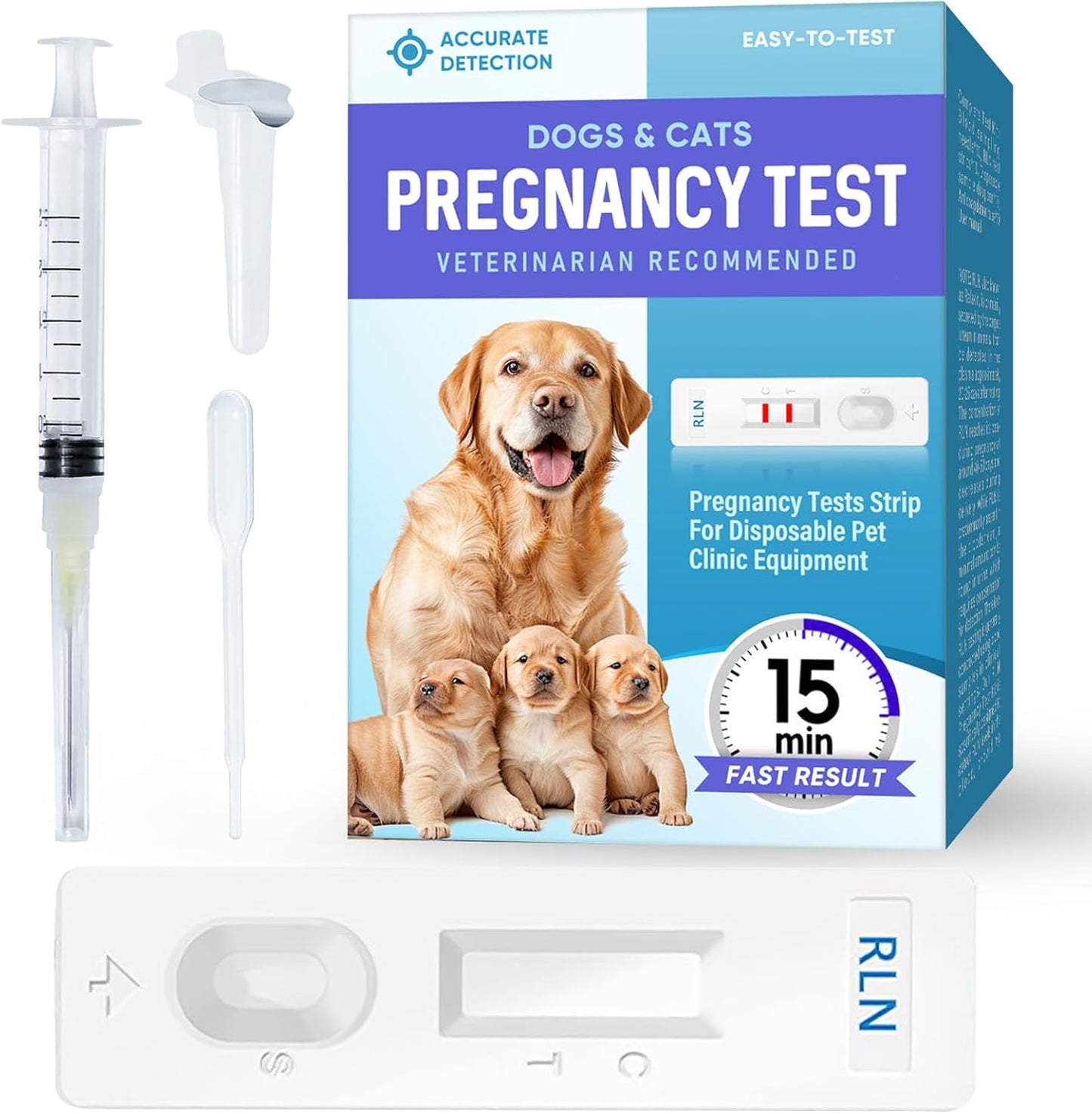 Dog Pregnancy Test Kit – Quick & Easy Detection Strips for Dogs & Cats