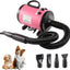 AHWOiHS Dog Hair Dryer 2800 W Dog Hair Dryer Blower Very Quiet with Adjustable