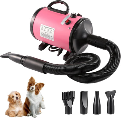 AHWOiHS Dog Hair Dryer 2800 W Dog Hair Dryer Blower Very Quiet with Adjustable