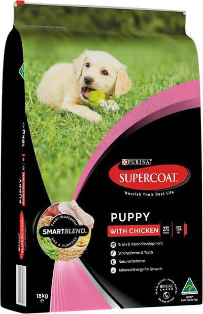 Purina Supercoat Puppy Chicken Dry Dog Food 18 Kg