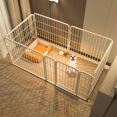 Fohouse Dog Playpen, 6-Panel 27" Pet Playpen with Door Anti-Rust Exercise Fence