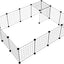 MelPet Pet Playpen Foldable Metal Pet Cage Enclosure Puppy Fence 16 Panels