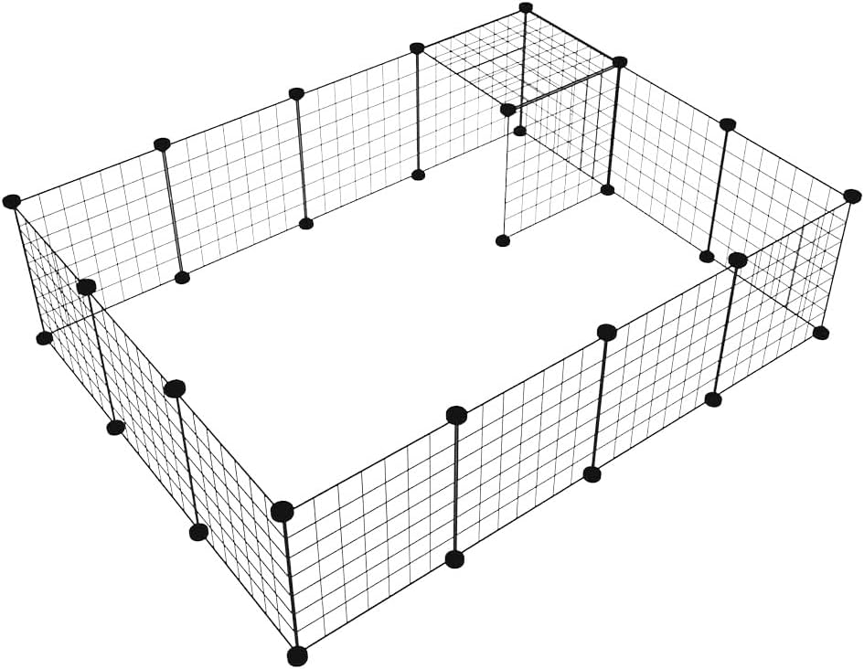 MelPet Pet Playpen Foldable Metal Pet Cage Enclosure Puppy Fence 16 Panels