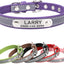 Yonsbox Custom Personalized Reflective Cat Dog Collar with Name Plate Engraved Cute Purple Puppy Kitten