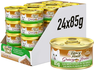 FANCY FEAST Gravy Lovers Adult Wet Cat Food Seared Salmon in Gravy 24x85g