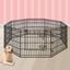 Beastie Foldable Pet Dog Metal Playpen 24", 8 Panels Folding Dog Play Pen Frame for Puppy