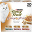 Fancy Feast Cat Food Adult Gravy Lovers Poultry & Beef Feast Variety, Wet Food - 30 Pack x 85g Can