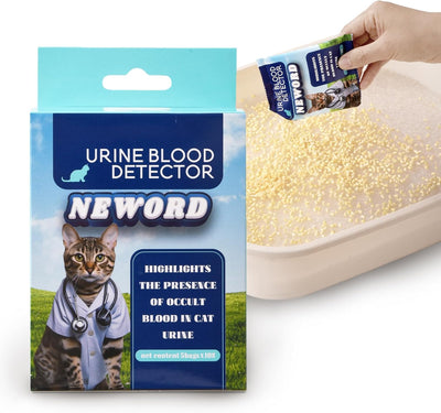 NEWORD Health Monitoring Cat Litter Additive - Detect Blood in Urine with Color-Changing Technology, Vet-Approved, Safe for All Cat Breeds - Easy Home Testing for Cat Health Care