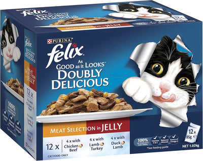 FELIX As Good As It Looks Adult Wet Cat Food Meat Selection 60x85g