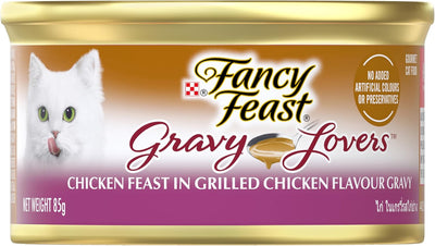Fancy Feast Gravy Lovers Adult Wet Cat Food Grilled Chicken in Gravy 24x85g
