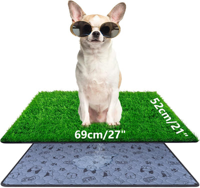 Pee Pads for Dogs with Fake Grass, 27" x 21"