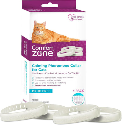 Comfort Zone Cat Calming Collar Value Pack: 4 30-Day Calming Collars for 120 Days