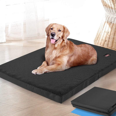 PaWz Foldable Soft Cushion Bed for Dog, XXL, Black