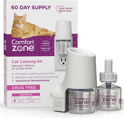 Comfort Zone 60 Day Starter Kit: 1 Cat Calming Diffuser & 2 Refills