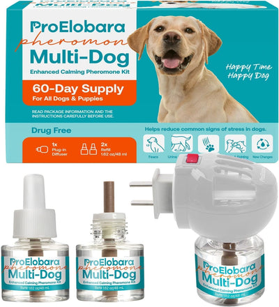 Dog Calming Pheromone Plug Diffuser: Dog Calming Pheromones Diffuser - Calm Dogs 60 Supply