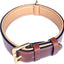 Padded Leather Dog Collar, Large Brown - Genuine Real Leather, 24" Long x 1.5 Wide, Fits Neck Size 18" to 21" Inches
