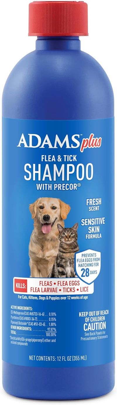 Plus Flea & Tick Shampoo with Precor for Cats, Kittens, Dogs & Puppies