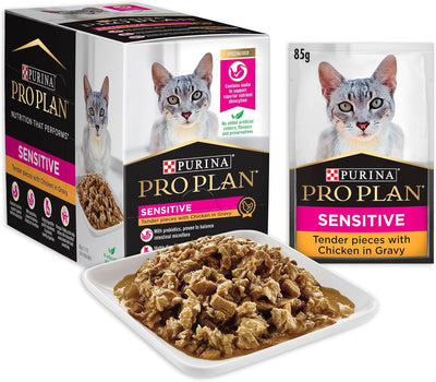 PRO PLAN Adult Wet Cat Food Sensitive Chicken 12x85g