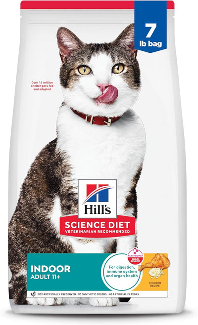 Hill's Science Diet Senior Adult 11+ Indoor, Chicken Recipe, 3.17kg Bag