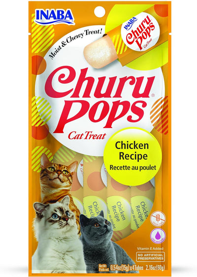 INABA Churu Pops Chicken Recipe for Cat, 6 Count 60 Grams