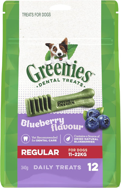 Greenies Blueberry Flavour Regular Dog Dental Treats 340 g