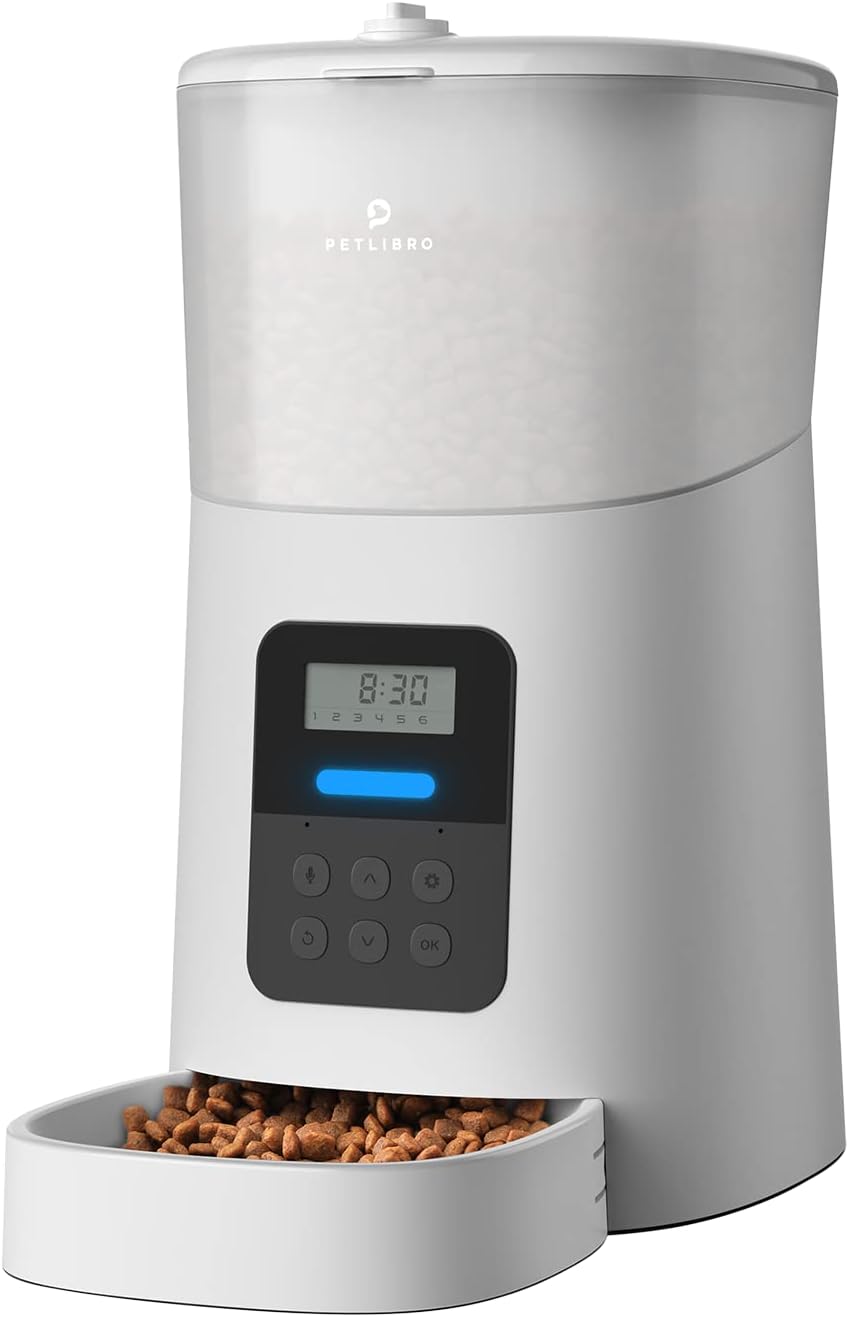 PETLIBRO Automatic Cat Feeder, 6L Auto Pet Cat Dry Food Dispenser with Clog-Free Design