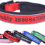 Adjustable Reflective Personalised Thick Dog Collar 1.6 Inch 4 CM Wide with Quick Release Buckle Soft Neoprene Padded Custom Embroidered Pet Name Phone Number for Boy Girl Small Medium Large Dogs