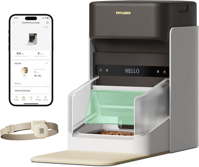 PETLIBRO Upgraded RFID Automatic Cat Feeder, 5G Wi-Fi Automatic Pet Feeder, 3L Auto Cat Feeder App Control