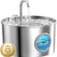 Cat Water Fountain Stainless Steel: 74oz/2.2L Cat Fountain for Drinking